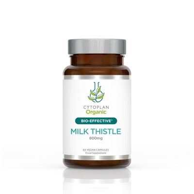 Cytoplan Organic Milk Thistle Capsules 60 Optimal Absorption British Developed Scientifically Formulated High Bioavailability