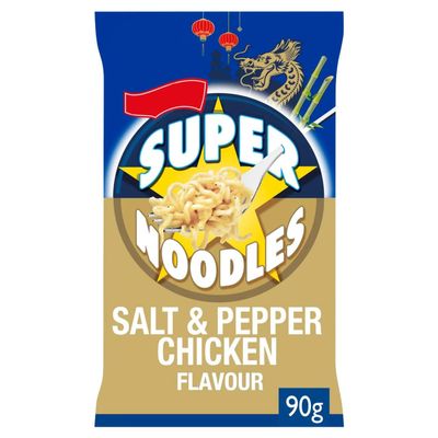 Super Noodles Salt & Pepper Chicken Flavour, Suitable for Vegetarians, 90g