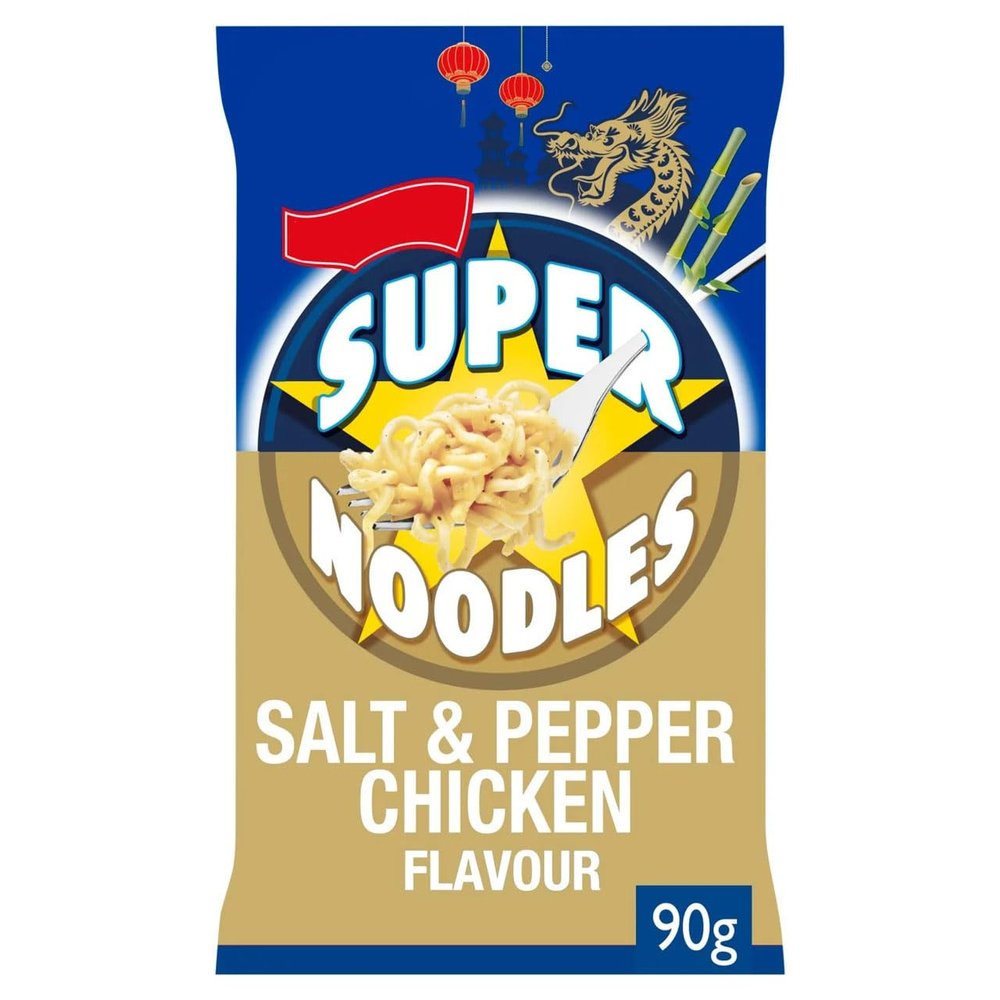 Super Noodles Salt & Pepper Chicken Flavour, Suitable for Vegetarians, 90g