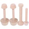 ibasenice 4Pcs Wooden Tart Mold Set Double-Sided Egg Tart Shaping Tool for Pastry Dough Muffins Cheesecakes Dessert Baking Kitchen view 1