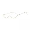 FreshCart Basics 3xHalf Frame Glasses Fake Glasses Without Lens Half Rim Metal Frame Unique Decoration Eyeglasses for Selfie Woman Ladies Travel Holiday view 1