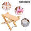 KAILIKETIY Stool Design and Strong Ability for Comfortable with Footstool Load-Bearing Simple 2pcs Bamboo Folding Toilet Usage Experience Squatting Bathroom Home Use view 3