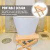 KAILIKETIY Stool Design and Strong Ability for Comfortable with Footstool Load-Bearing Simple 2pcs Bamboo Folding Toilet Usage Experience Squatting Bathroom Home Use view 4