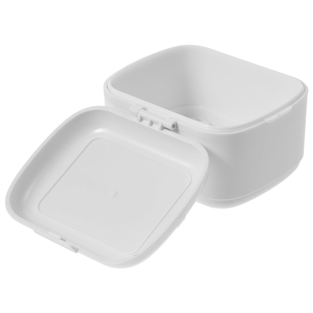 BESTOMZ Lightweight Pp Denture Case with Safety Locking Closure, Compact and Beautiful Retainer Holder Box for Outdoor Use, Convenient Storage for Soaking and Cleaning Dentures