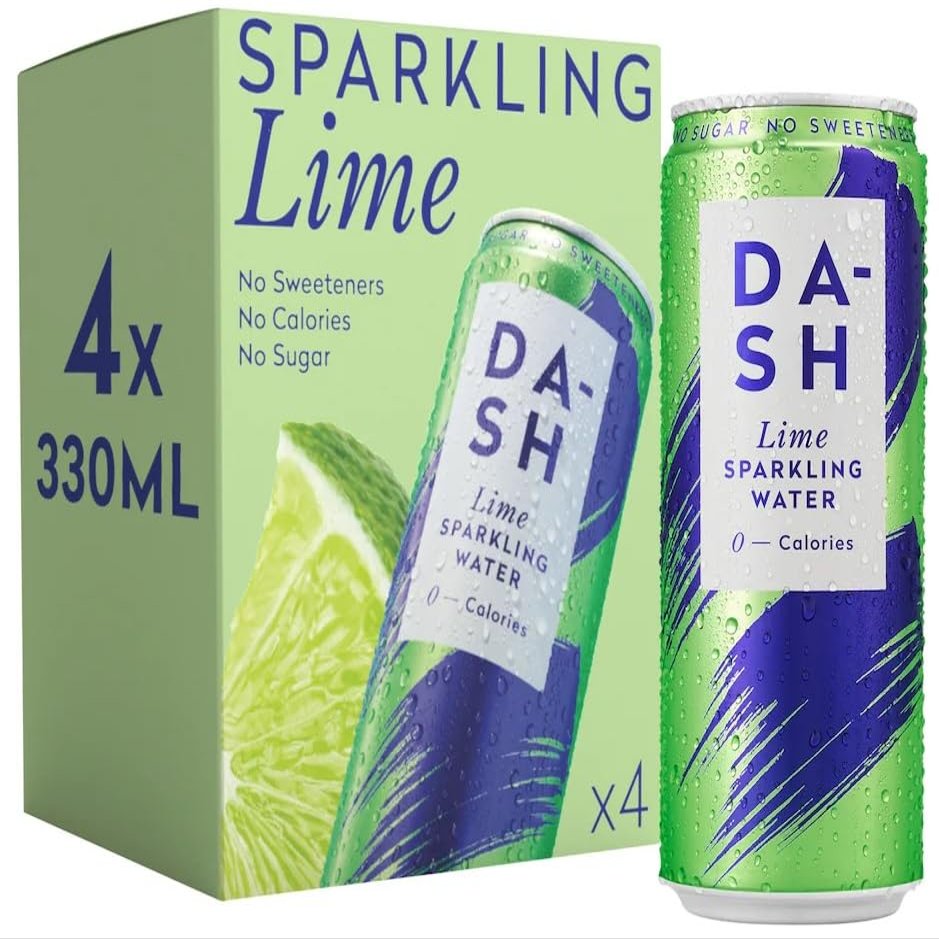 Dash By Any Flavor Sparkling Water Occasion 2026 (Dash Lime Sparkling Water 4 x 330ml)
