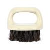 JOYOFREELY Portable Horsehair Clothes Brush with Supple Bristles for Effective Shoe Cleaning, Black Plastic Handle with Hanging Design for Laundry and Daily Use view 1