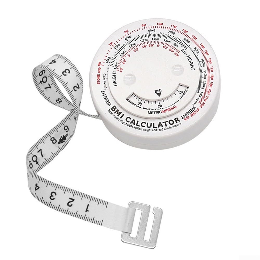 Body Circumference Tape Measure 150cm with BMI Reference Chart for Personalized Health Tracking and Goal Setting