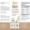 NAD+ Supplement for Men & Women with Resveratrol, 500mg NAD+ Cellular Energy Support, Anti Aging & Fatigue Reduction Formula with Green Tea, Grape Seed & Absorption Boost, White view 2