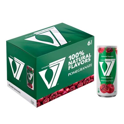 V7 Pomegranate Sparkling Drink-Caffeine Free-Natural Flavor-with Hygienic Protective Cap