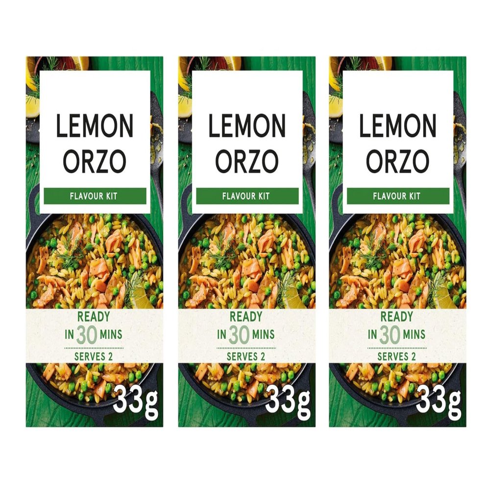 Lemon Flavour Kit, Ready in 30 Mins, Serves 2, 33g,Suitable for vegans,Pack Of 3
