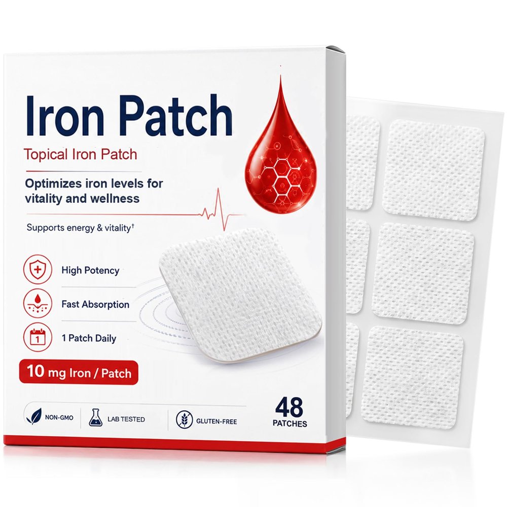 Iron Patches, Promotes Energy & Immune Health, with Iron, Vitamin C & E