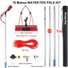 16m Water-Fed Window Cleaning Bar with 55cm Brush & Soap Dispenser, Aluminum Tool for, Solar Panels, Greenhouses, Roofs & Cars - Ultimate Cleaning Solut view 3
