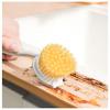 IUYIXWFP Bamboo Dish Scrubber, Dish Brushes with Bamboo Handle, Wooden Cleaning Scrubbers Stiff Bristles for Washing Kitchen Cast Iron Pan Pot, Kitchen Cleaning Set,D view 3