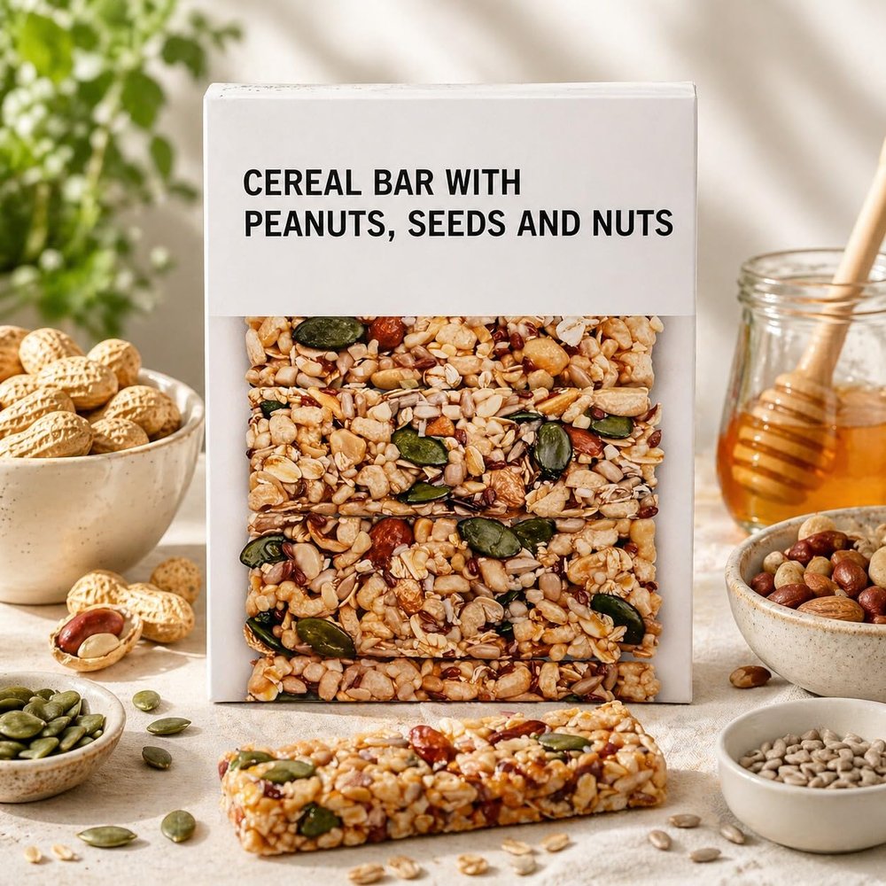Fakhri Cereal Bar Almond & Peanut 120g Perfect Gifting Summers Snack Treat