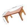 SILENRADAWN Bamboo Toilet Stool Bathroom Footstool with Great Bearing Capacity and Wear-Resistant Material Brown Colour Suitable for Home Use and Changing Shoes view 2