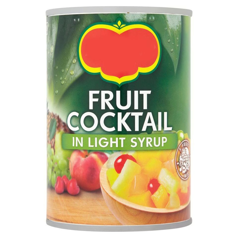 Fruit Cocktail in Light Syrup, 5 Fruit Mix, Vegetarian and Vegan, 420g