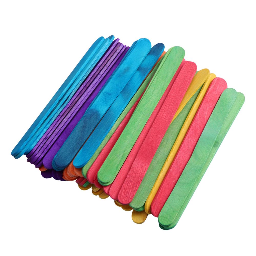 jojofuny 200pcs Wooden Ice Cream Sticks for Ice Cream Making and DIY Crafts, Easy to Clean with Smooth Surface, and Creative Craft Projects