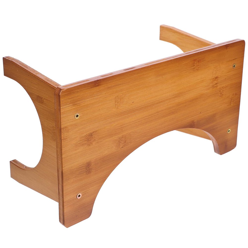 DOITOOL Bamboo Toilet Step Stool for Home Use, Wear-Resistant and Non-Slip Bathroom Foot Stool to Toilet Experience, for Changing Shoes and Daily Bathroom Assistance