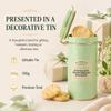 Cartwright & Butler Pistachio Shortbread Rounds in Clip-Lid Gift Tin, 150g, Buttery British Shortbread with Pistachio and Demerara Sugar, for Birthdays, Christmas, Thank You and Afternoon Tea view 3