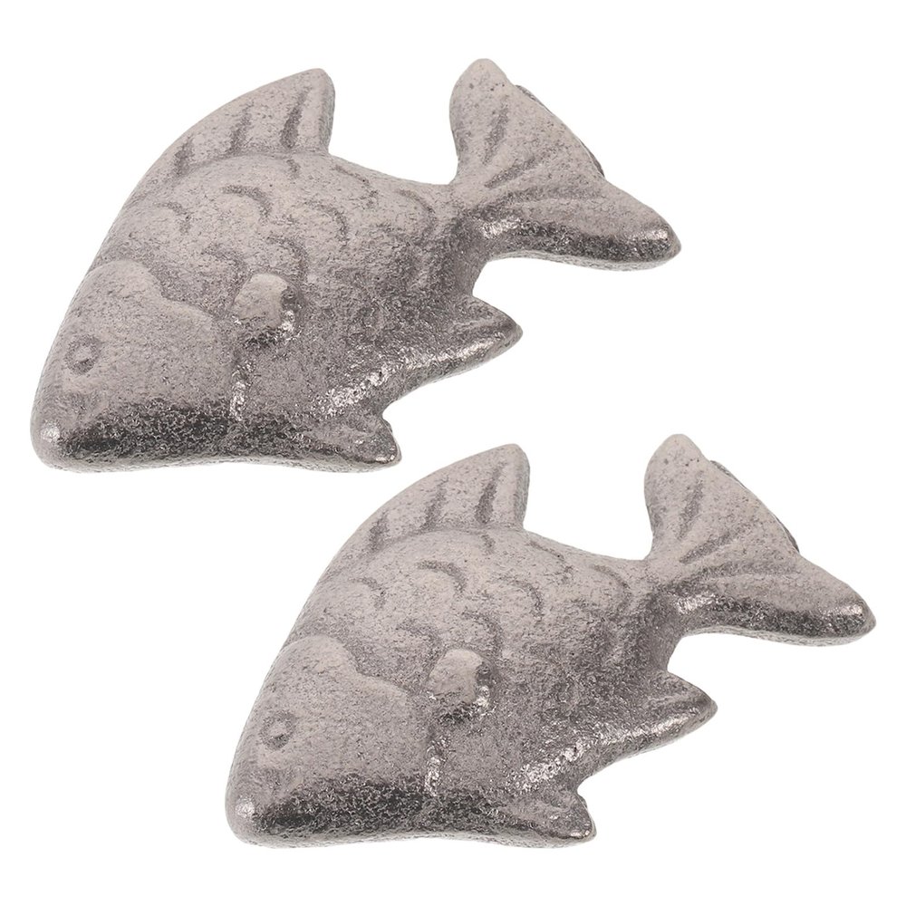 CIMAXIC 2pcs Natural Cast Iron Fish for Cooking - Food Safe Vegan Cookware Helps Iron Deficiency - Source Supplement Fish for Soups Or Boiling Water Accessory