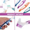 FRCOLOR 4pcs Denture Cleaning Brush Set with Soft Bristles and Comfortable Grip, Environmentally Friendly Pp and TPE Material, Designed for Cleaning Partial Dentures and Random Color view 3