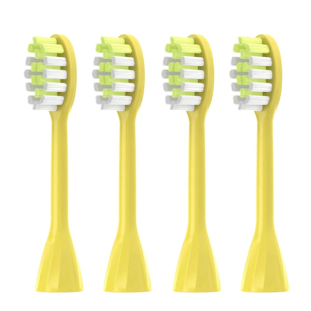 4pcs Replacement Toothbrush Heads,Compatible for Philips Series HY1100/HY1200 Electric Head(4pcs Yellow)