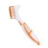 FreshCart Basics Denture Toothbrush Safe Plaque Removal Dual Head Cleaning Tool for Partial Dentures Half Complete Dentures Orange view 3