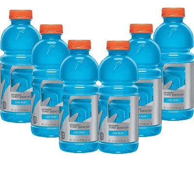 Gatorradde Cool Blue,Fruit Punch,Orange,Lemon Lime,Grape,Frost Cherry Flavoured Drink Bottles 591ml - Refreshing and Hydrating Drinks (6 x Bottles, Cool Blue Drink 591ml)
