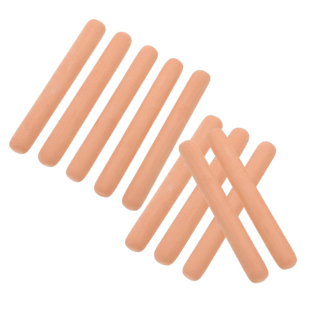 HAKIDZEL Reusable Terracotta Moisture Savers Softening 10pcs Round Stick Shape with Anticaking Feature, Keeps Soft and for Food Storage Containers for Kitchen