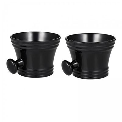 FreshCart Basics 6x 2 Pieces Shaving Soap Bowl Shaving Mug with Handle Portable Gift Heat Insulation Wet Shaving Bowl Shaving Bowl Soap