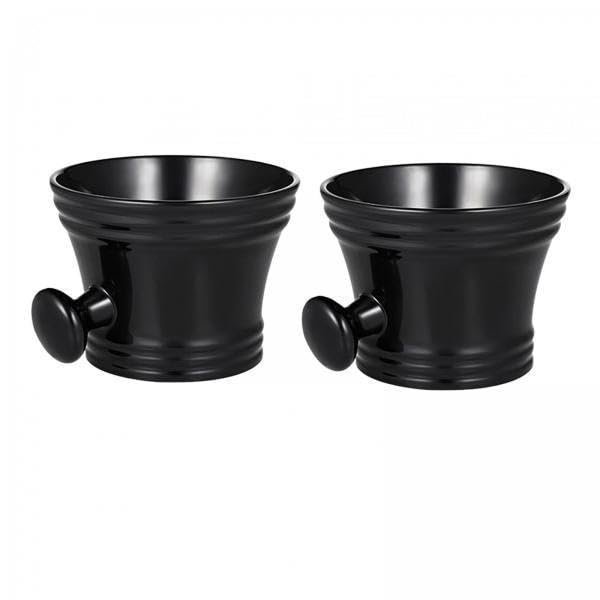 FreshCart Basics 6x 2 Pieces Shaving Soap Bowl Shaving Mug with Handle Portable Gift Heat Insulation Wet Shaving Bowl Shaving Bowl Soap