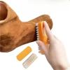 4Pcs Suede Leather Shoe Brush Set - Raw Rubber & Deerskin Cleaning Brushes for Suede and Snow Boots view 4