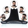 Beard Stencil Tool - Grooming Comb Shaper Edge Guide, Precision Line Up Template For Men Facial Hair Styling, Trim Control Tool For Goatee Mustache Beard Shaping view 4