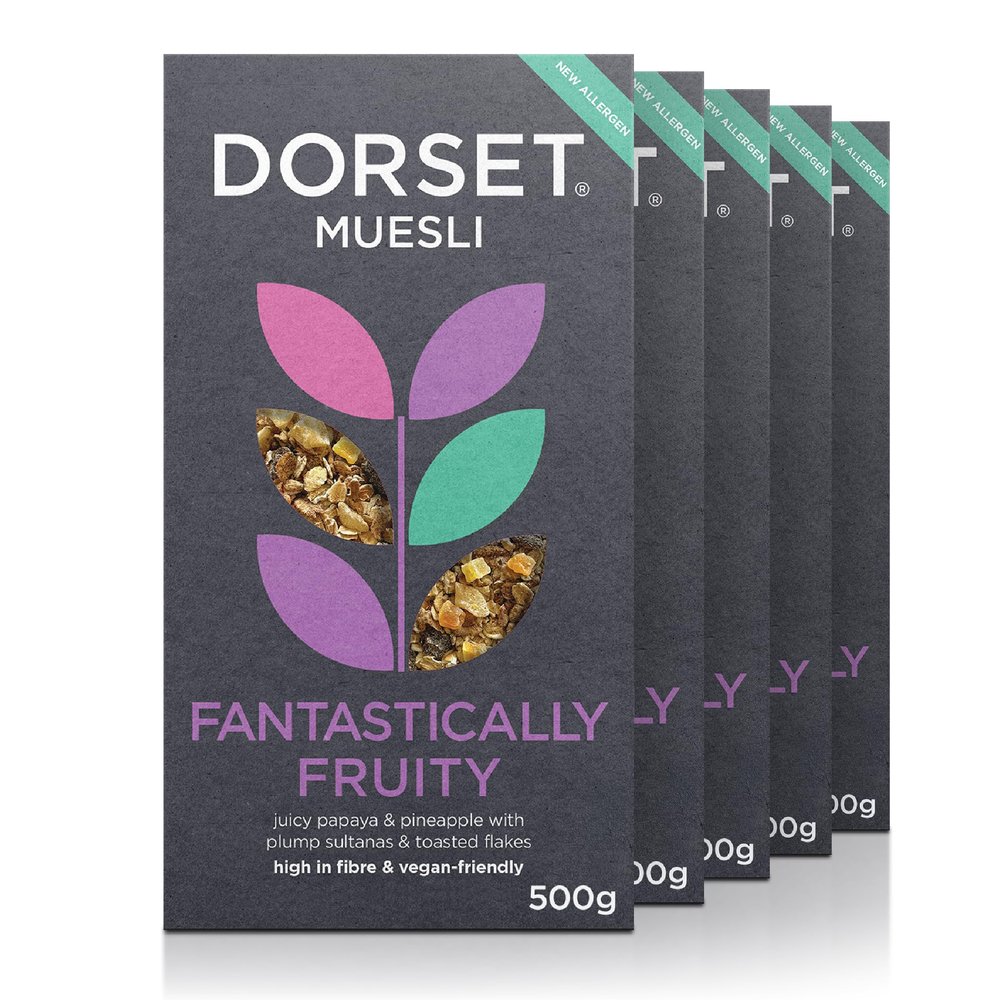 Dorset Fantastically Fruity Muesli Cereal - 500g (Pack of 5 x 500g)