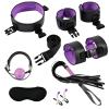 8-Piece Purple Sponge Elastic Leg Stretching Training Set with Adjustable Size Design and Soft Plush Texture view 1