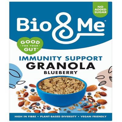 High Fibre Breakfast Granola | Gut-Friendly Ingredients | Natural & Nutritious Cereal (IMMUNITY SUPPORT GRANOLA BLUEBERRY & FLAKED ALMOND 360g)
