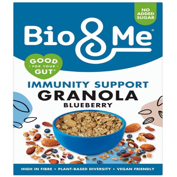 High Fibre Breakfast Granola | Gut-Friendly Ingredients | Natural & Nutritious Cereal (IMMUNITY SUPPORT GRANOLA BLUEBERRY & FLAKED ALMOND 360g)