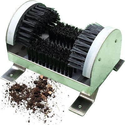 Boot Scrubber, Heavy Duty Stainless Steel Cleaner, Floor Mountable Shoe Brush for Mud, Dirt & Snow Removal, Ideal for Garden & Entryway Use