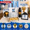 Topline Fathers Day Hamper for Dads - Best Dad Ever Photo Frame, Inflatable Trophy, Random Selected Water Bottle & Jumbo Badge, 300g Shortbread Biscuits. Gift Bag for Fathers Day Gift view 2
