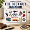 Topline Fathers Day Hamper for Dads - Best Dad Ever Photo Frame, Inflatable Trophy, Random Selected Water Bottle & Jumbo Badge, 300g Shortbread Biscuits. Gift Bag for Fathers Day Gift view 4