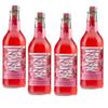 British Raspberry Lemonade Sparkling Drink Bottle 4 x 330ml - Best served chilled - Sparkling Raspberry Drink view 1