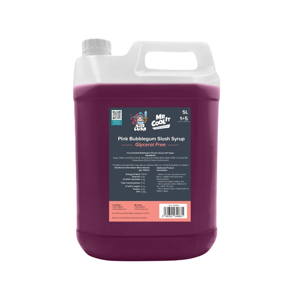 Mr Cool It Pink Bubblegum Slush Syrup 5L