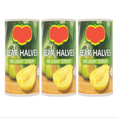 Pear Halves in Light Syrup, 420g, Vegetarian and Vegan, Hand Picked, Canned Fruit,Pack Of 3