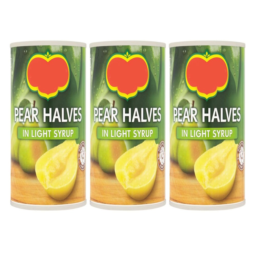 Pear Halves in Light Syrup, 420g, Vegetarian and Vegan, Hand Picked, Canned Fruit,Pack Of 3