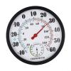 Large Outdoor Thermometer and Hygrometer, 10 Inch Wall Hanging for Garden Patio Greenhouse, Accurate -20 to 120F Range, White Plastic Weather Monitor with For view 2