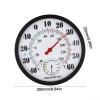 Large Outdoor Thermometer and Hygrometer, 10 Inch Wall Hanging for Garden Patio Greenhouse, Accurate -20 to 120F Range, White Plastic Weather Monitor with For view 4