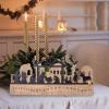 Elnwnnkc Nativity Scene Wood Festival Calendar Advent for Wall Mantels Tabletop Display Celebration Advent Home Decoration view 2
