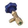 1/4 SAE Can Tap Valve Opener for R22 R134a R410A AC Gas, Metal Bottle Piercer with Neoprene Seal, Blue and Gold(Blue) view 2