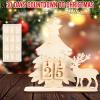 YPBEW Wooden Advent Calendar Christmas with Wood Number Sign for Home Party Decoration Desk Display Christmas view 4