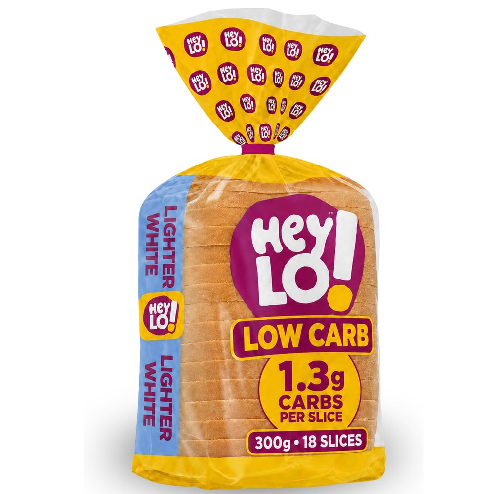 HeyLO Low Carb Lighter White Keto Bread, 1.3g Carbs,9g Protein per Slice